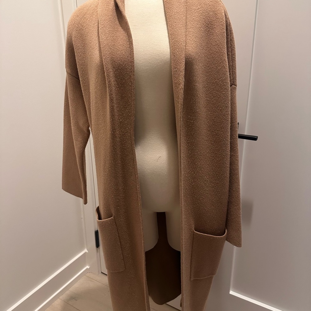 Mango Warm Brown Knit Cardigan